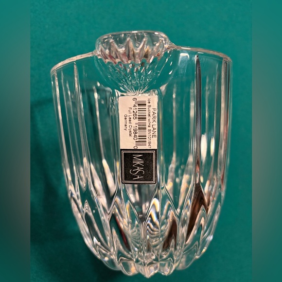 Mikasa Ice Bucket Park Lane Crystal Ice Bucket with Handles Retired 6" Bar Ware - Picture 4 of 12